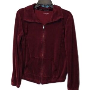 -- Ellen Tracy Burgundy Activewear Top And Pants